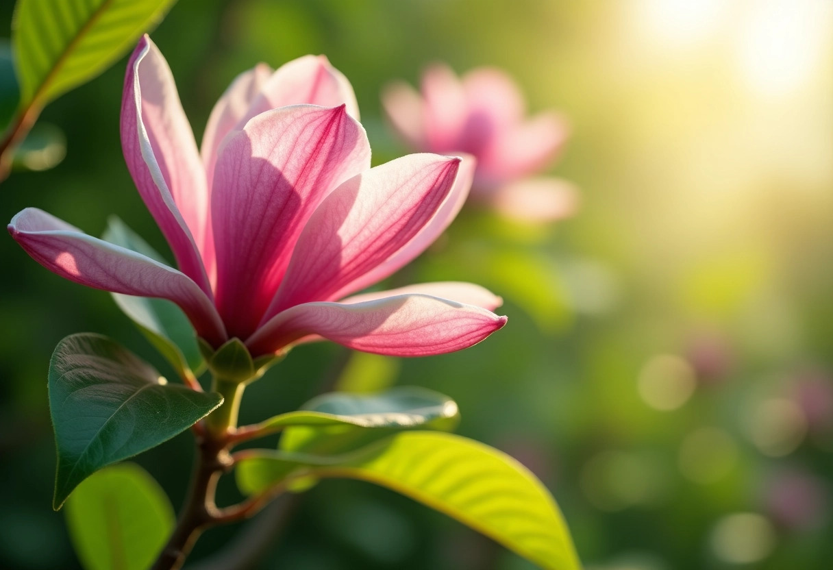 arbres fleurs roses